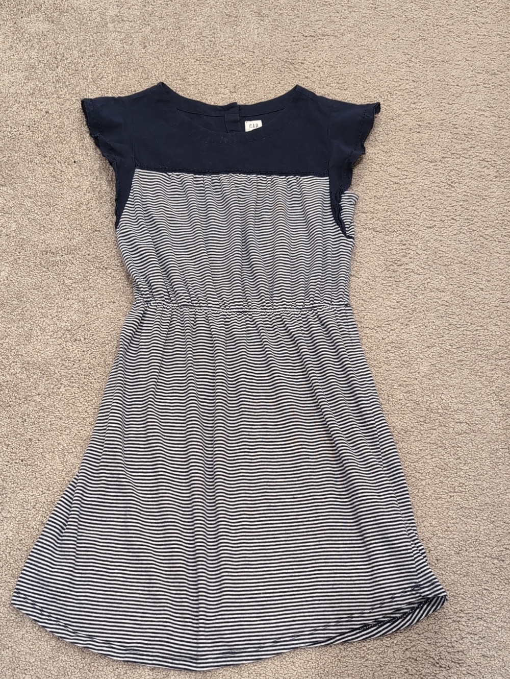 GAP Navy and White Stripe Cotton Dress